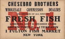 Chesebro Brothers Fresh Fish Trade Card