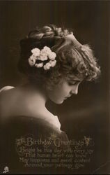 Tuck's Photographic Connoisseur "Queenie" 5375 - Birthday Greetings Postcard