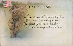 Just a Line - When Duty Calls You See by this How Well I'm Doing Mine! Postcard