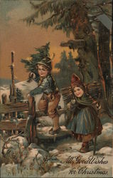 All Good Wishes for Christmas Postcard