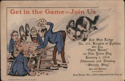 Red Star Lodge #153 Knights of Pythias Open House 1910 Postcard