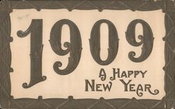 1909 - A Happy New Year Postcard