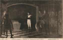 Napoleon at the tomb of Frederick the Great Postcard