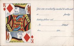 King of diamonds playing card Postcard