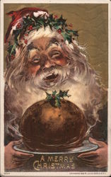 A Merry Christmas with Santa Claus Postcard
