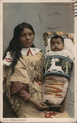 A Proud Mother - Native Woman and Baby Postcard