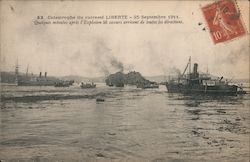 Catastrophe du cuirassé Liberté Postcard