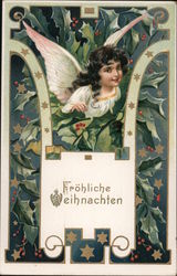 An angel with a greeting Postcard
