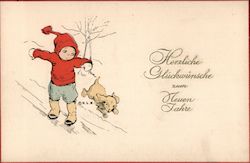 Best Wishes for the New Year Children Postcard Postcard Postcard