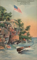 Perry's Lookout and Needle's Eye, Gibraltar, Put-in-Bay Ohio Postcard