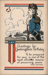 General Washington looking into the distance Postcard