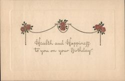 Health and Happiness to you on your Birthday Postcard