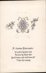 Happy birthday poem Postcard