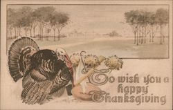 To Wish You a Happy Thanksgiving Postcard