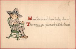 Where friends and cheer today about there may your place and plate be found Children Postcard Postcard Postcard