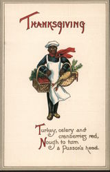 Thanksgiving food poem Blacks Postcard Postcard Postcard