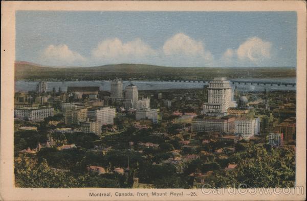 Montreal from Mount Royal PQ Canada Quebec