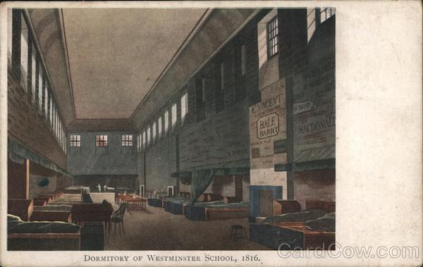 Dormitory of Westminster School, 1816 London UK