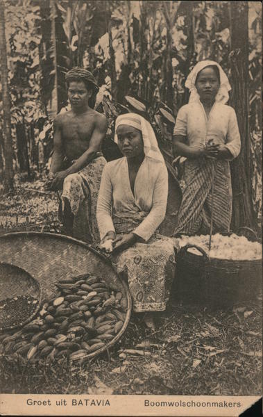 Tree wool cleaners, Batavia Indonesia Southeast Asia