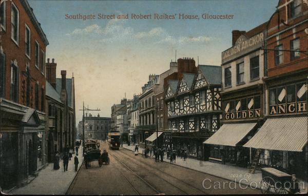Southgate Street and Robert Raikes' House Gloucester England