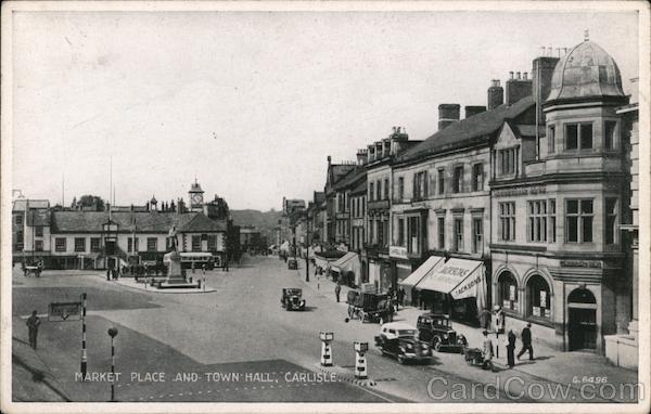 Market Place and Town Hall Carlisle England Cumbria