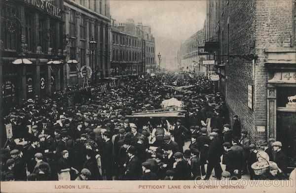 Petticoat Lane on a Sunday Morning London England