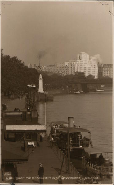 London. The embarkment from Westminster UK