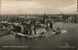 Stockholm. Utsikt fran Stadshusets torn Sweden Postcard Postcard Postcard