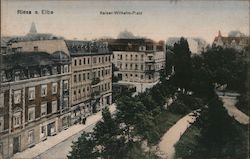 Riesa a. Elbe. Kaiser-Willhelm-Platz Postcard