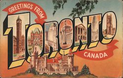 Greetings from Toronto Canada Postcard