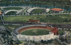 Panorama Over Cricket Ground, Olympic Pool, Velodrome and Soccer Ground Melbourne, Australia Postcard Postcard Postcard