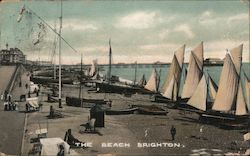 Yachts on the Beach Postcard