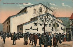 Oberammergau. Am Passionstheater Postcard
