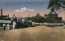 Tren con carros cargados de azucar saliendo del Ingenio San Antonio Nic. C.A. Postcard
