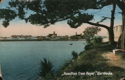 View of Town From Paget Hamilton, Bermuda Postcard Postcard Postcard