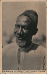 Africa oriental portuguesa - Velho machileiro do niassa. P.E.A. Native tribes, habits and customs Postcard