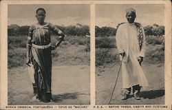 Africa oriental portuguesa - Tipos de "Macuas". P.E.A. - Native tribes, habits and customs Postcard Postcard Postcard