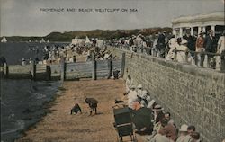 Promenade and beach. Westcliff on sea Postcard