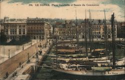 Place Gambetta et Bassin du Commerce Postcard