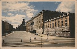 Stockholm. Kungi. Slottet vid Slottsbacken Postcard