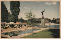 Sun Singer Statue at Strömparterren Park Postcard