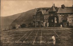 Tennis courts, Valley of Rocks Hotel, Lynton Postcard