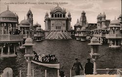 Cascade in Court of Honour, Great White City London Postcard