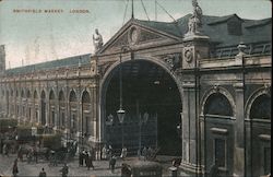 Smithfield Market, London Postcard