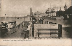 Pier and Royal Naval College, Greenwich Postcard