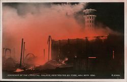 Souvenir of the Crystal Palace, Destroyed by fire, Nov 30th 1936 Postcard