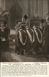 The conferring of degrees at Oxford Postcard