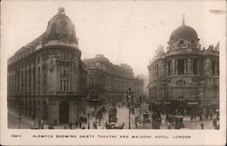Aldwych Showing Gaiety Theatre and Waldorf Hotel Postcard