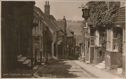 Looking Down Mermaid Street Rye, England Sussex Postcard Postcard Postcard