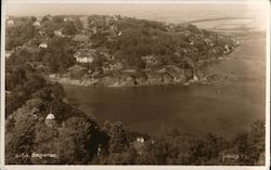 Aerial View of Town Postcard